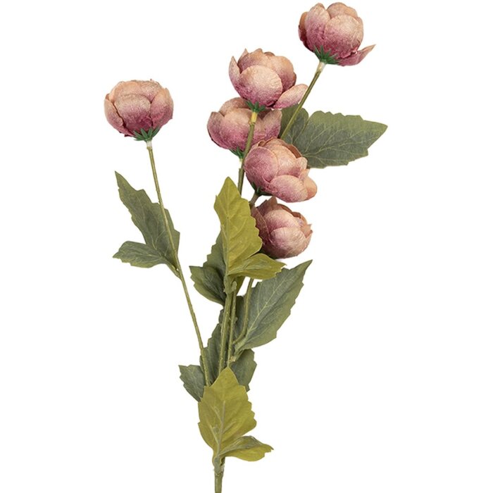 Clayre & Eef 6PL0409P Decoratieve tak met bloemen 10x10x63 cm