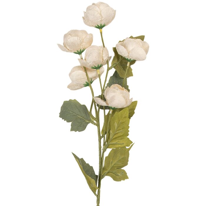 Clayre & Eef 6PL0409W Decoratieve tak met bloemen 10x10x63 cm