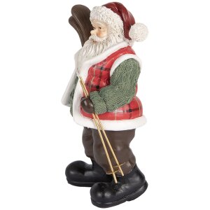 Clayre & Eef 6PR5524 Decoratie Kerstman 15x11x25 cm Groen en Bruin
