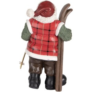 Clayre & Eef 6PR5524 Decoratie Kerstman 15x11x25 cm Groen en Bruin