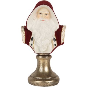 Clayre & Eef 6PR5537 Decoratie Borstbeeld Kerstman...
