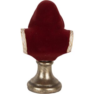 Clayre & Eef 6PR5537 Decoratie Borstbeeld Kerstman 9x7x15 cm Rood & Wit