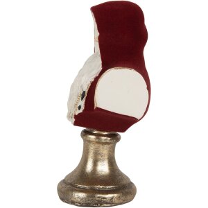 Clayre & Eef 6PR5537 Decoratie Borstbeeld Kerstman 9x7x15 cm Rood & Wit