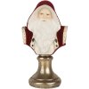 Clayre & Eef 6PR5537 Decoratie Borstbeeld Kerstman 9x7x15 cm Rood & Wit
