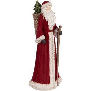 Clayre & Eef 6PR5539 Decoratie Kerstman 16x15x37 cm