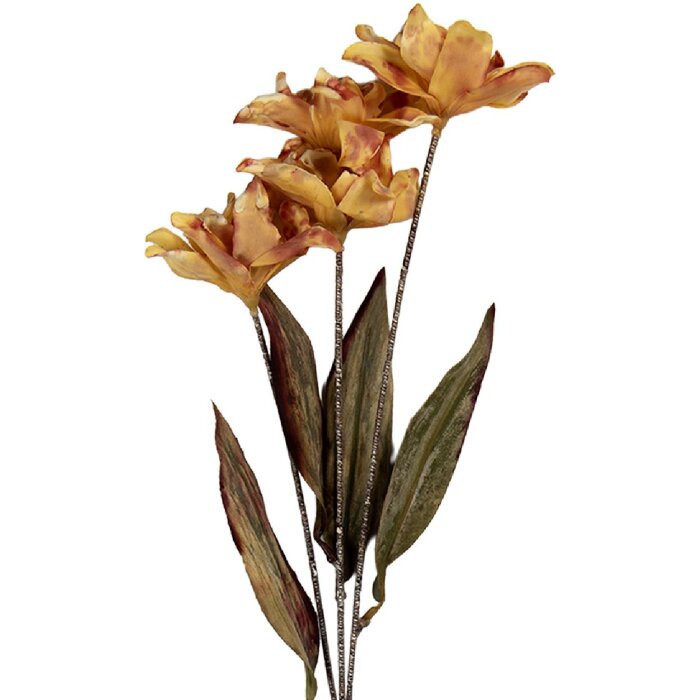 Clayre & Eef 6PL0403Y Decoratieve Tak met Bloemen 8x5x60 cm