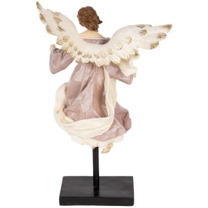 Clayre & Eef 6PR5599 Decoratie Engel 23x21x42 cm Beige-Wit