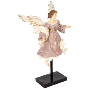 Clayre & Eef 6PR5599 Decoratie Engel 23x21x42 cm Beige-Wit