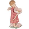 Clayre & Eef 6PR5602 Decoratie Engel 7x6x12 cm Roze Beige