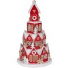 Clayre & Eef Decoratie Huis met LED Ø 13x22 cm Rot en Wit