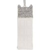 Clayre & Eef 6PR5610 Decoratie Hanger Huis 4x4x11 cm Wit Zilver