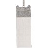 Clayre & Eef 6PR5610 Decoratie Hanger Huis 4x4x11 cm Wit Zilver