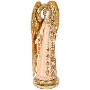 Clayre & Eef 6PR5627 Decoratie Engel 20x15x46 cm Roségoud
