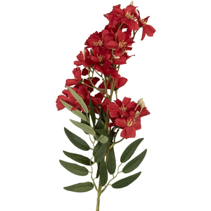 Clayre & Eef 5PL0191R Decoratieve tak met bloemen 10x10x72 cm Rood & Groen