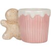 Clayre & Eef 6CEMU0199 Beker 15x10x10 cm 350 ml Roze-Bruin
