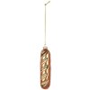 Clayre & Eef 6GL5233 Kerstornament 4x3x15 cm Bruin en Goudkleurig