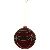Clayre & Eef 6GL5234 Kerstbal Ø 8x8 cm Rood-Groen