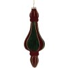 Clayre & Eef 6GL5235 Kerstbal Ø 6x17 cm Rood-Groen
