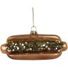 Clayre & Eef 6GL5240 Kerstornament 13x4x6 cm Bruin-Rottinten