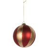 Clayre & Eef 6GL5244L Kerstbal Ø 12 cm Goudkleurig en Rood