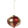 Clayre & Eef 6GL5245 Kerstbal Ø 10x10 cm Goud en Rood