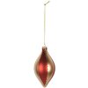 Clayre & Eef 6GL5246 Kerstbal Ø 8x15 cm goudkleurig rood