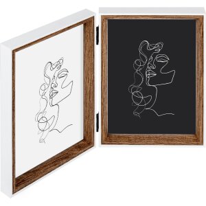 Walther Silhouette Dubbel Fotolijst Wit Natuur/Beuk 10x15/13x18 cm