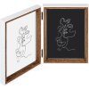 Walther Silhouette Dubbel Fotolijst Wit Natuur/Beuk 10x15/13x18 cm