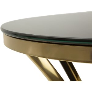 Mauro Ferretti Bijtafel Shanty hoog Ø 50x92 cm goud zwart
