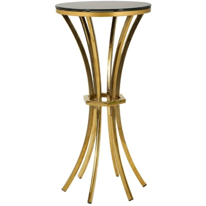 Mauro Ferretti Bijtafel Shanty hoog Ø 40x81 cm goud zwart