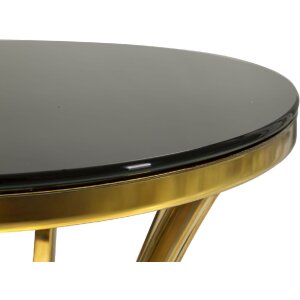 Mauro Ferretti Bijtafel Shanty hoog Ø 40x81 cm goud zwart