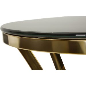 Mauro Ferretti Bijtafel Shanty hoog Ø 40x81 cm goud zwart