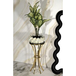 Mauro Ferretti Bijtafel Shanty hoog Ø 40x81 cm goud zwart