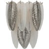 Mauro Ferretti Wandlamp Leafy Glas IJzer zilver wit 24x15x29 cm 3xE14