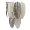 Mauro Ferretti Wandlamp Leafy Glas IJzer zilver wit 24x15x29 cm 3xE14