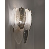 Mauro Ferretti Wandlamp Leafy Glas IJzer zilver wit 24x15x29 cm 3xE14