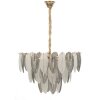 Mauro Ferretti Plafondlamp Leafy Multicolor Glas Ø 60x40-87 cm 9xE14