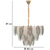 Mauro Ferretti Plafondlamp Leafy Multicolor Glas Ø 60x40-87 cm 9xE14