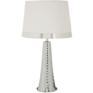Mauro Ferretti Tafellamp Tower IJzer Stof zilver wit...