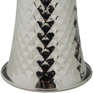 Mauro Ferretti Tafellamp Tower IJzer Stof zilver wit Ø 30x54 cm E27