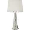 Mauro Ferretti Tafellamp Tower IJzer Stof zilver wit Ø 30x54 cm E27