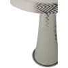 Mauro Ferretti Tafellamp Tower IJzer Stof zilver wit Ø 30x54 cm E27