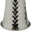 Mauro Ferretti Tafellamp Tower IJzer Stof zilver wit Ø 30x54 cm E27