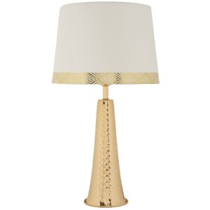 Mauro Ferretti Tafellamp Tower IJzer Stof goud wit...