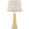 Mauro Ferretti Tafellamp Tower IJzer Stof goud wit Ø 30x54 cm E27