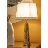 Mauro Ferretti Tafellamp Tower IJzer Stof goud wit Ø 30x54 cm E27