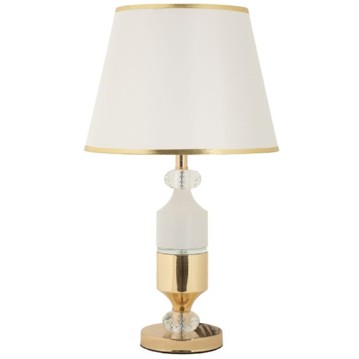 Mauro Ferretti Tafellamp Gipsy Goud Wit Ø 30x52 cm E27