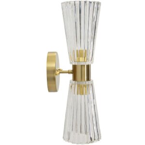 Mauro Ferretti Wandlamp Prague goud transparant 11x16x40...