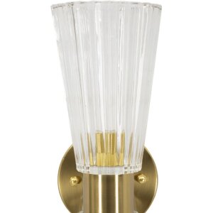 Mauro Ferretti Wandlamp Prague goud transparant 11x16x40 cm 2xE14