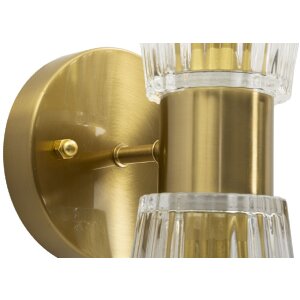 Mauro Ferretti Wandlamp Prague goud transparant 11x16x40 cm 2xE14